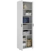 Dmora Mehrzweckschrank Suretta, 61 x 35 x 190 cm, Weiß