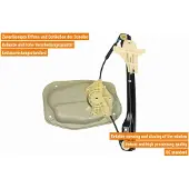 VAICO V10-9831 Elektrischer Fensterheber Hinten Links für VW Jetta Mk5 (1K)