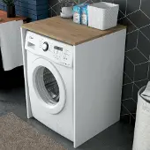 Dmora Großer Mehrzweckschrank Cassian 65x91,8cm Braun, 1 Regal