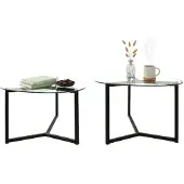Dmora Couchtisch Lunaria 82x58x40h cm Schwarz Rechteckig