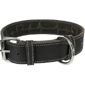 Trixie Rustic Vetleer Halsband Hond Heartbeat Zwart