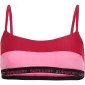 Superdry für Damen. W3010396A Stretch-Bralette-Bikinioberteil rosa (L), Strandbekleidung, Recyceltes Polyester, Nachhaltig