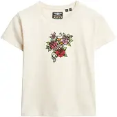 Superdry Small Tattoo Rhinest Fittd Kurzarm-t-shirt