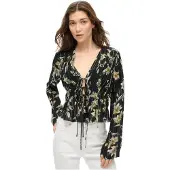 Superdry 70s Pleated Langarmbluse