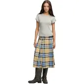Superdry Check Pleated Midirock