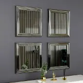 Dmora Spiegel Helion 40x40h cm Silber Rahmen aus Glas