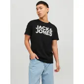Jack & Jones T-Shirt "JJECORP Herren-Tee mit figurbetonter Silhouette" bedruckt, modisch, schmal, Baumwolle, Rundhals