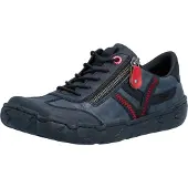 Rieker Damen Sneaker sportlich modisch Reißverschluss Leder flexibel L0363, Größe:40 EU, Farbe:Blau