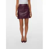 Vero Moda Lederimitatrock "VMNELLY HR SHORT PL SKIRT NOOS" Lederimitat, high waist