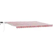 vidaXL Ausziehbare Markise Rot und Weiß 450 x 300 cm