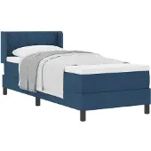vidaXL Boxspringbett mit Kopfteil Blau 200 x 80 cm Stoff