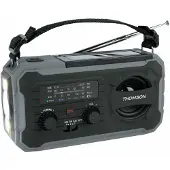 Thomson Portable Solar Sos Am/fm 8000mah Battery Emergency Flashlight 3 Charging Modes Function Tragbares Radio Durchsichtig Durchsichtig One Size