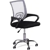 MUWO "Director" Bürostuhl | Ergonomisches Design | Verstellbare Sitzhöhe | Mesh-Gewebe | Metallfüße | MW-395 | grau | NEU, im Karton