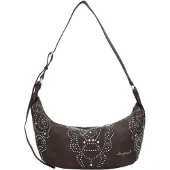 Desigual Damentasche Braun mit Nieten und Kontrastdetails – Verstellbarer Riemen