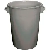 Schneider Hochdichter Polyethylen (HDPE) Kübel, 100 Liter Fassungsvermögen, weiß, mit 2 Griffen