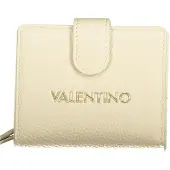 Valentino Elegante Damen-Geldbörse Beige mit Reißverschluss und Druckknopf