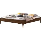 Hasena Lounge Bett Platzsparbett Pieve Nussbaum : Fußhöhe - 20 cm, Größe - 140x220 cm