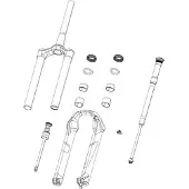 RockShox Pike Ultimate 27/29 Silver Aufkleberset
