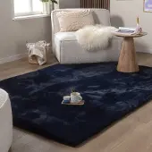 NATURL. Hochflor Teppich - Comfy Supreme Dunkelblau 80x150 cm