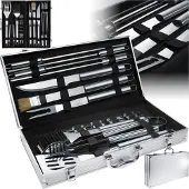 TecTake Luxury BBQ Grillwerkzeugset - 18-teilig