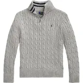 Ralph Lauren Bluse m. Reißverschluss - Strick - Grau Melier - - 14-16 Jahre (164-176) - Blusen
