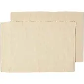 Homescapes TISCHSET creme im 2er-Set 33/50 cm, 100% Baumwolle