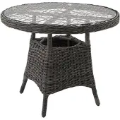 TecTake Aluminium Gartentisch wetterfest und UV-beständig 91 x 73,5 cm