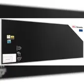 Allboards Schwarze magnetische Kreidetafel 300x120 cm, Alurahmen