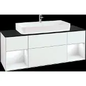 Villeroy & Boch V&B Waschtischunterschrank FINION 1600x603x501 Abdpl bl Reg gls wh/gls wh