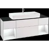 Villeroy & Boch V&B Waschtischunterschrank FINION 1600x603x501 Abdpl bl Reg gls wh/wh ma