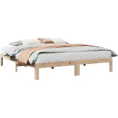 vidaXL Massivholzbett ohne Matratze 160x200 cm Kiefernholz