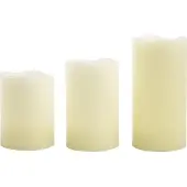 LEDKIA 3-Pack LED Kerzen Naturwachs
