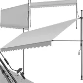 TecTake Klemmmarkise mit Handkurbel einfache Montage