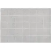 Ross Uni-Zwirn Frottier Badematte Karofond 50x70 cm | chrom - grau