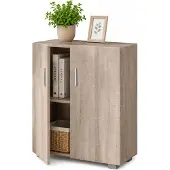 HTI Kommode Thekla 2-türig, Stauraum für Ordner, Wäsche, Geschirr und Spielsachen, 60x77x31 cm