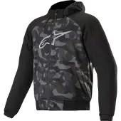 Alpinestars Chrome Camo Sport Motorrad Zip Hoodie, schwarz/camouflage, XL