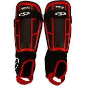 Avento Schienbeinschoner Pro-Style Softrot/schwarz Größe L