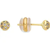 Luxenter Ohrringe mit 18-karätiger Gelbgold-Finish und funkelnden Zirkonia-Steinen – Chikra