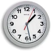 MAUL Wanduhr MAULstep Ø 20 x 4.4 cm Kunststoff 1 x AA (1.5 V) silber