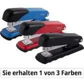 D.Rect Heftgerät 110644, Bürohefter, farbig sortiert, Heftleistung 40 Blatt