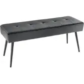Riess Sitzbank BOUTIQUE - 100cm dunkelgrau Samt schwarze Metallbeine