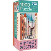 Tactic Puzzle Lovers Vintage Posters Tallinn 1000 Stück Puzzle, 1000 Stück(e), Stadt