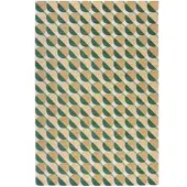 KADIMA DESIGN Teppich mit geometrischem Kreismuster | Strapazierfähig & für Fußbodenheizung | 155x230cm