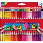 Faber Castell Set Mit 40 Doppelseitigen Filzstiften