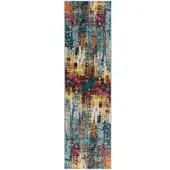 KADIMA DESIGN Teppich Abstrakt Modern | Strapazierfähig | Pflegeleicht | Für Fußbodenheizung geeignet | 66x230cm