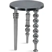 KADIMA DESIGN Beistelltisch Aluminium, Dreibein Design in Silber. 44x44x63 cm |