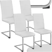 TecTake Set Schwingstuhl Bettina gepolstert mit Kunstlederbezug 41 x 52 x 99 cm