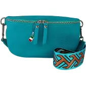 Florence Gürteltasche Leder türkis, mehrfarbig ca. 25cm | Gr.: onesize