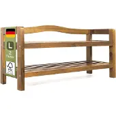 Casaria Deuba Akazie Schuhregal 2 Ebenen
