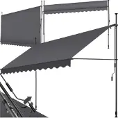 TecTake Klemmmarkise mit Handkurbel einfache Montage